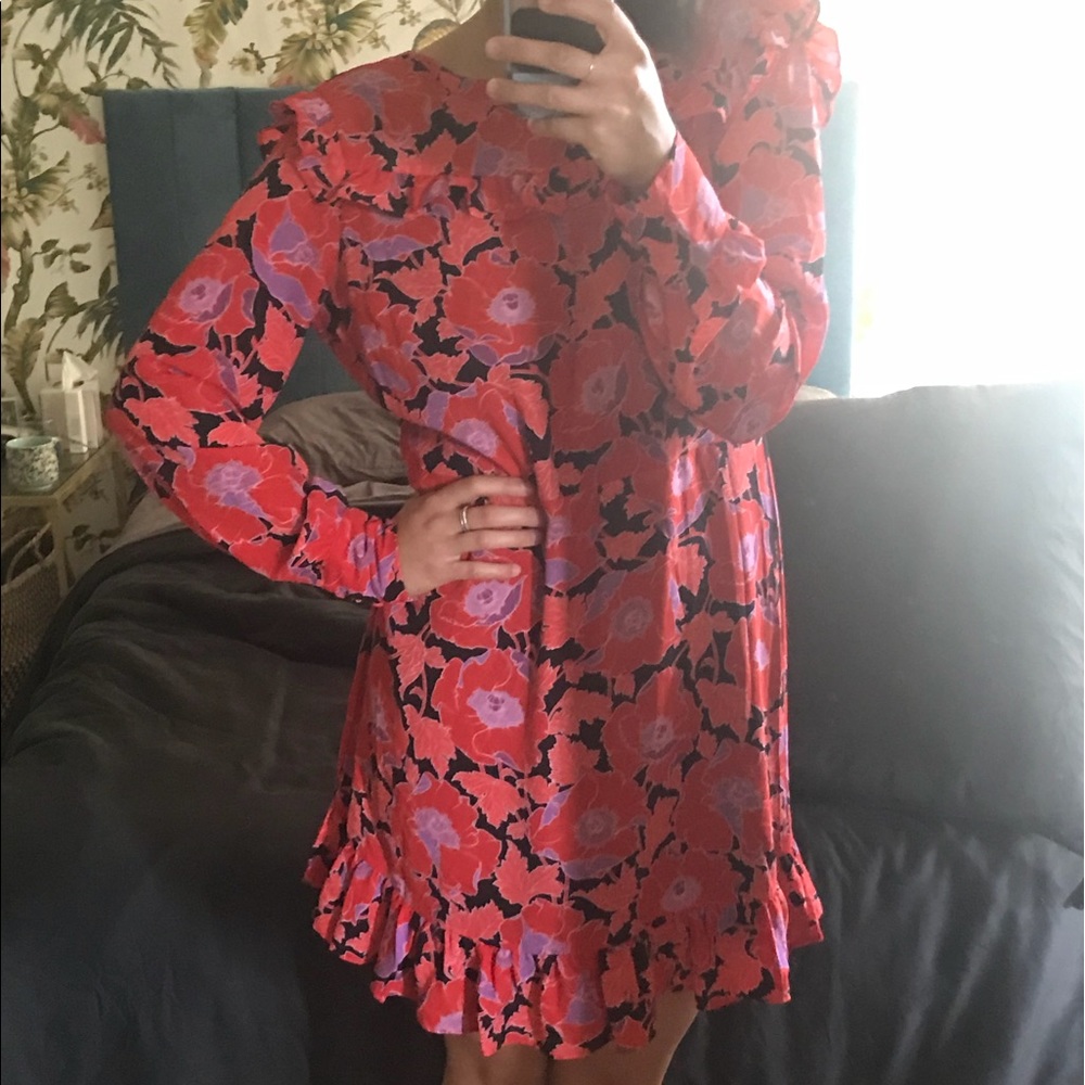 Who what wear for target red floral dress